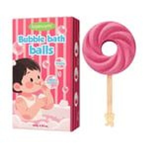 lollipop bath bubbles and colored bath balls
