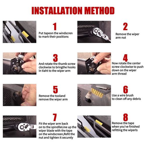 Adjustable tool for dismantling the car wiper arm