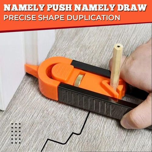 Irregular Contour Measuring Radian Ruler with Lock
