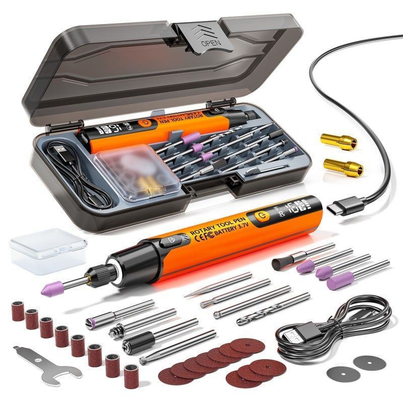 🔧 Portable Polishing & Sanding Kit - Versatile, with Accessories | For car, wood, metal & DIY 🚗✨