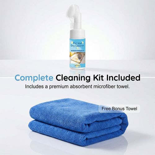 Waterless Foaming Cleaner For Pet Pads With Brush