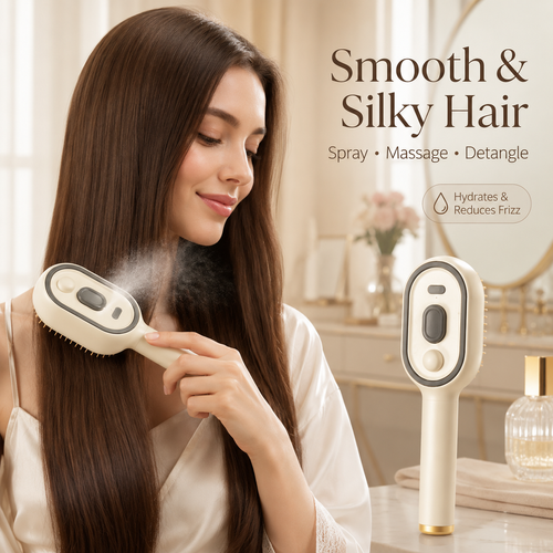 Electric Spray & Massage Hair Brush