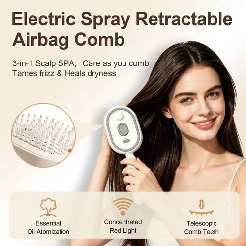 Electric Spray & Massage Hair Brush