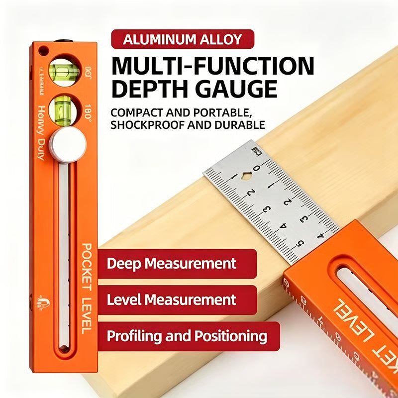 📏Multifunctional marking level ruler