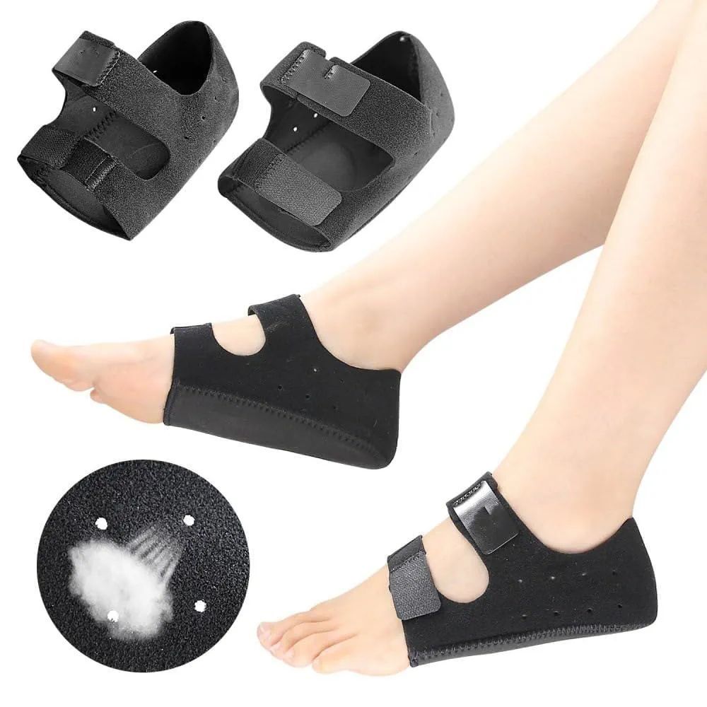 (1 Pair) Adjustable Silicone Heel Protectors – Arch Support Heel Cups for Men & Women