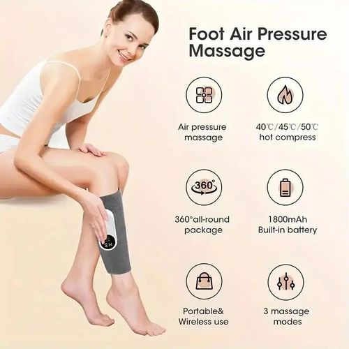 Leg massager with heating and pressure functions