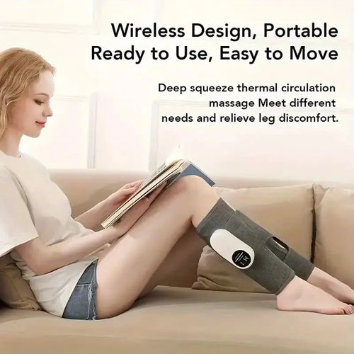 Leg massager with heating and pressure functions