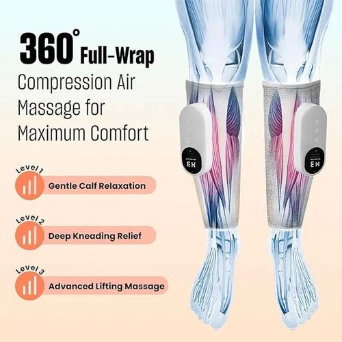 Leg massager with heating and pressure functions