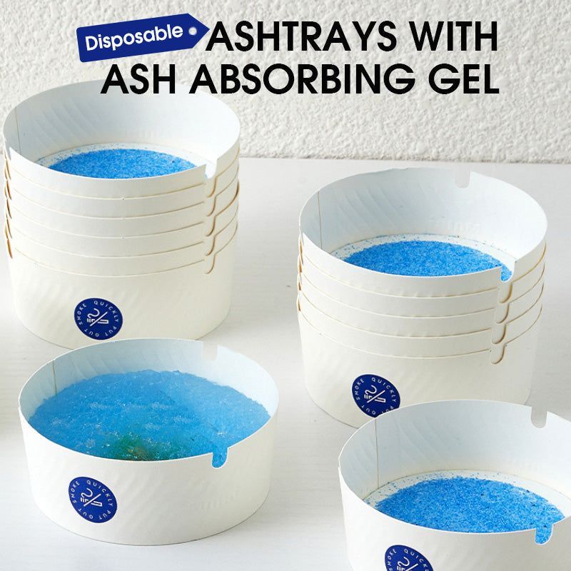 Keep Your House Clean and Fresh! 🍀Disposable Ashtrays with Ash Absorbing Gel