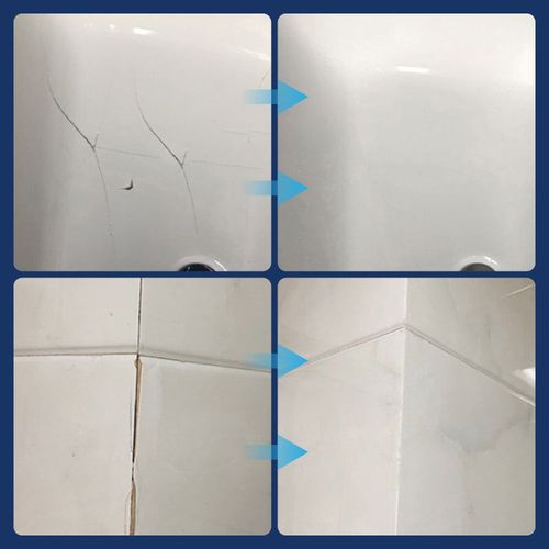 💧Multi-functional waterproof and anti-corrosion repair adhesive🔥 (suitable for ceramic floor tiles, walls, and kitchen countertops) saves time and costs.