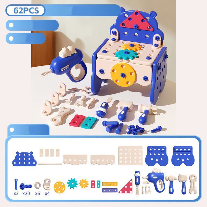 ✨( 62 Piece Kids Pretend Repair Tool Set ) ✨🧠🚀Ignite the creativity of budding builders!