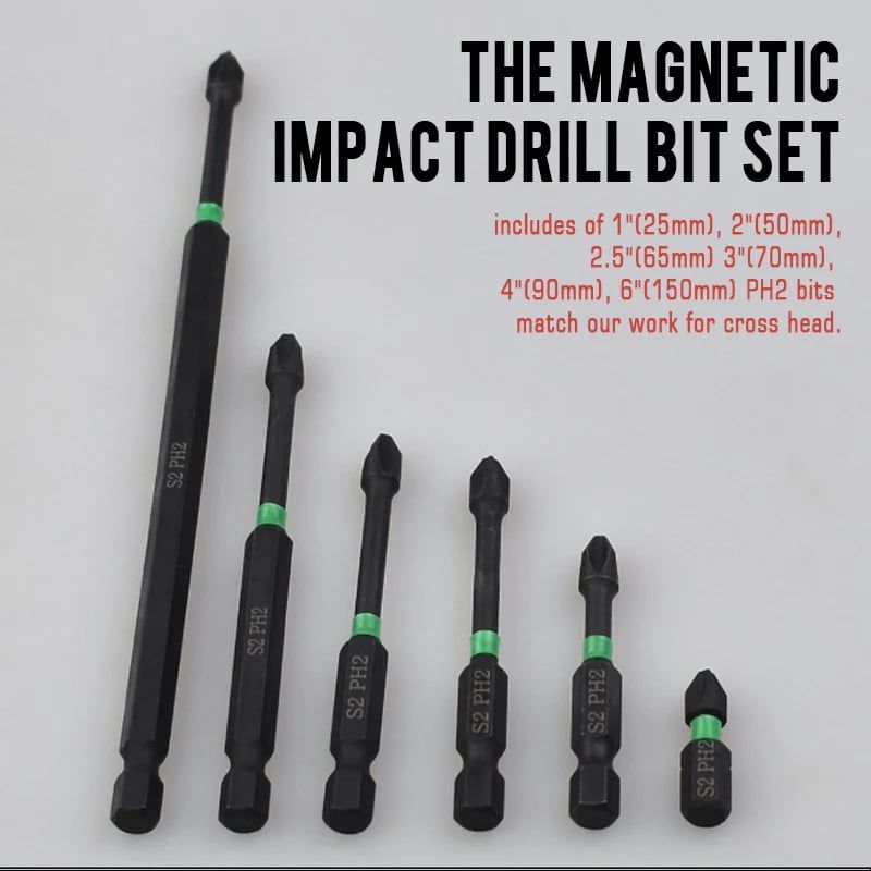 🔩PH2 Magnetic Screwdriver Bit Set 💪Drilling work no longer be complicated!