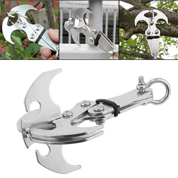 🔥Hot Sale🔥Stainless Steel Folding Grappling Hook - Durable & Deployment, Versatility in Outdoor Adventures & Emergency Tool for Hiking
