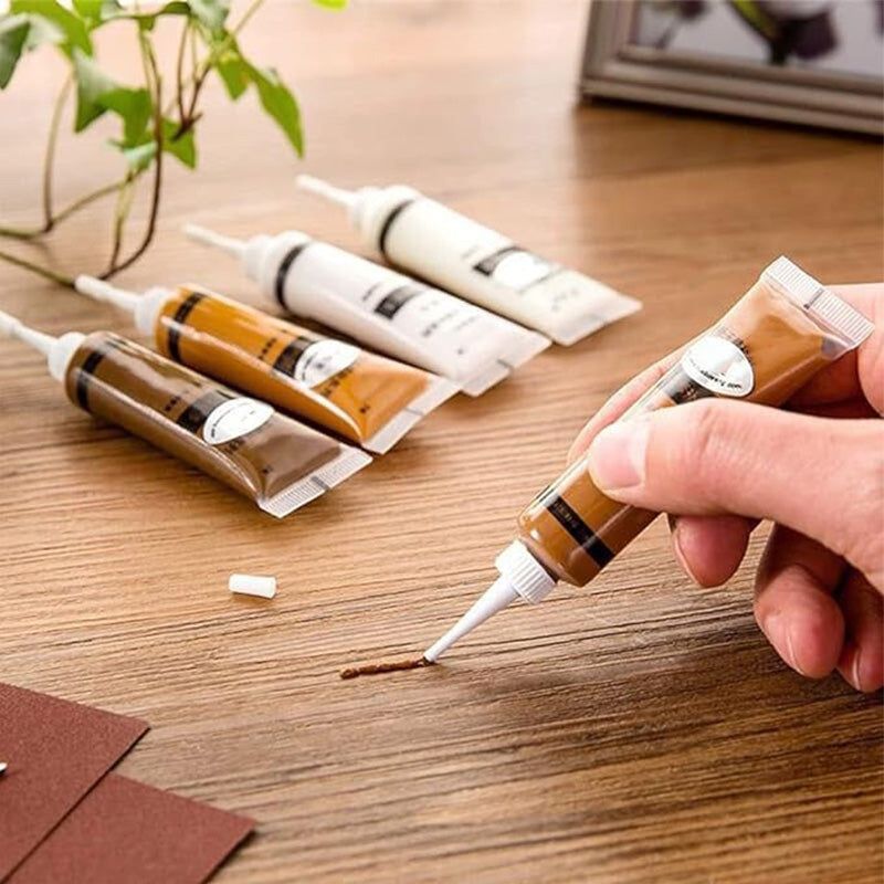 🏠Wood Furniture Scratch Repair Paint-(Sapele, white maple, black walnut, pure black - a set of 4)