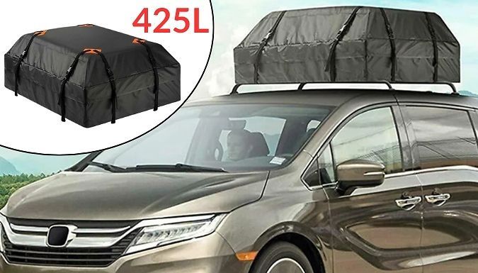 425L Weather-Resistant Car Roof Cargo Bag - With Optional Non-Slip Mat