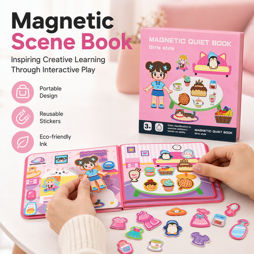 Kids Magnetic Quiet Book Folding Puzzle Scene