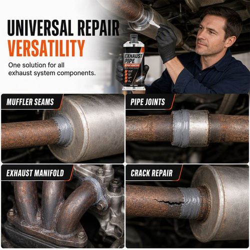 High-temperature exhaust pipe repair adhesive