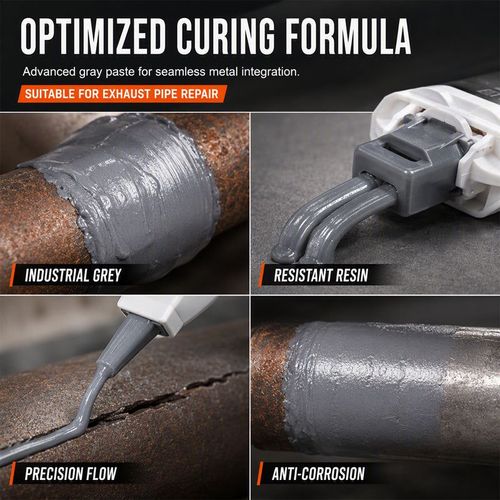 High-temperature exhaust pipe repair adhesive