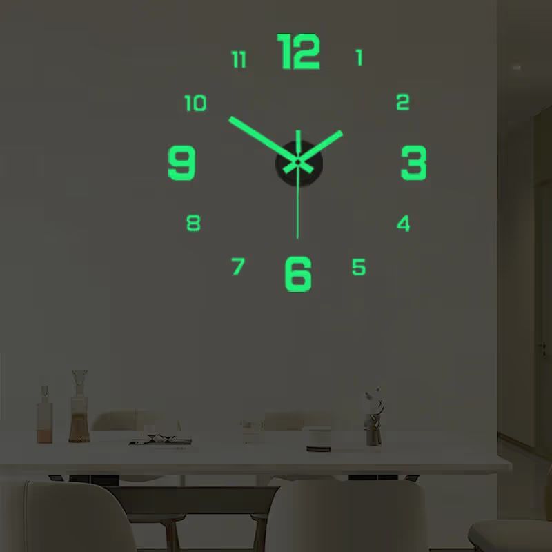 🥳2026 HOT SALE🥳⏰3D DIY Luminous Acrylic Wall Clock Set