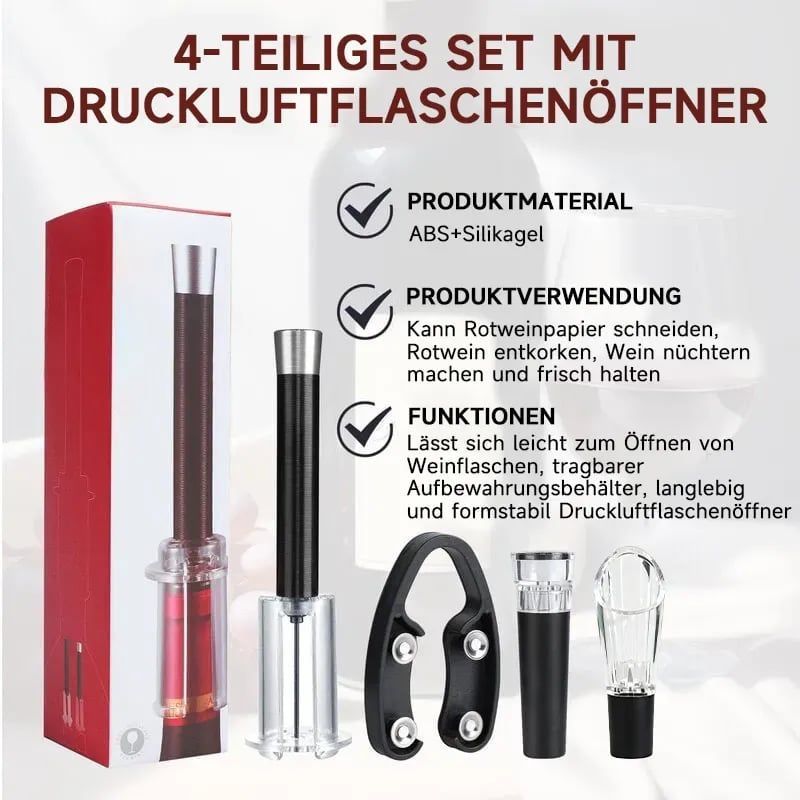 💥50% OFF!🎉🔥Air Pump Cork Remover Wine Bottle Opener Set