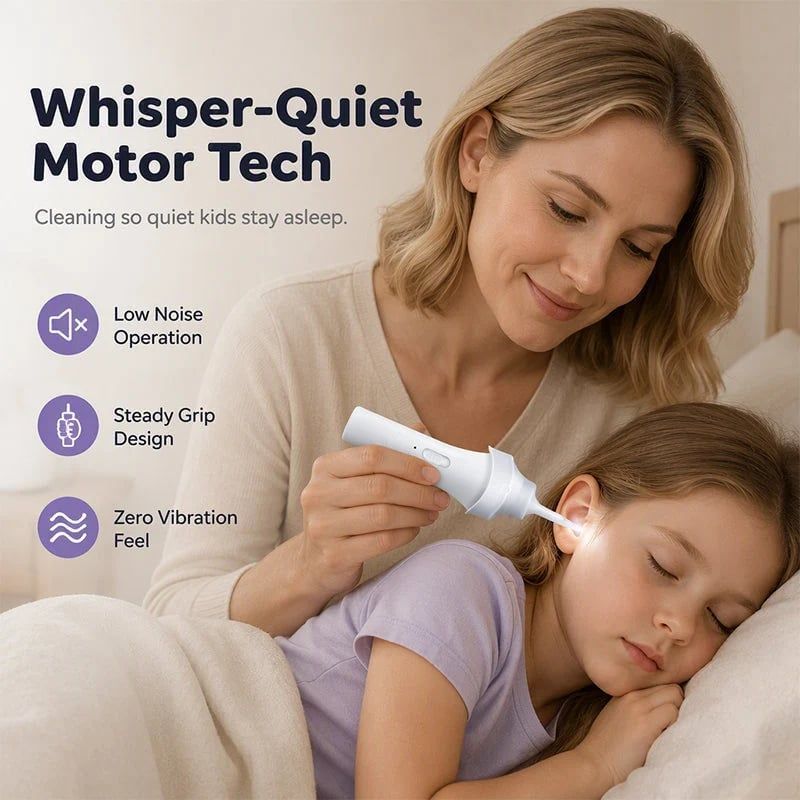 🎉Cheap NOW!👂 LED Ear Wax Vacuum Cleaner with 65 kPa Suction & Washable Silicone Tips