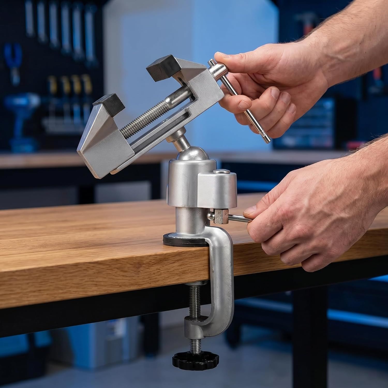 🔥HOT SALE🔥 Universal Bench Vise—Supports 360° rotation and tilt adjustment