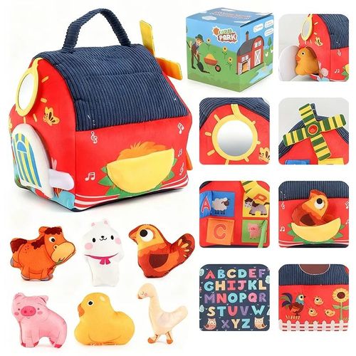 Interactive Plush Farm House Toy Set
