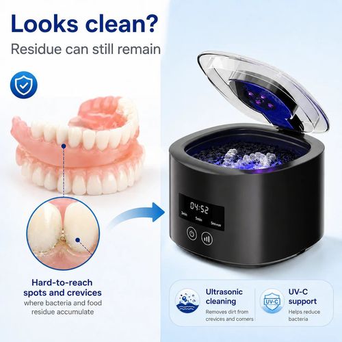 Denture Dome Ultrasonic UV-C Cleaner