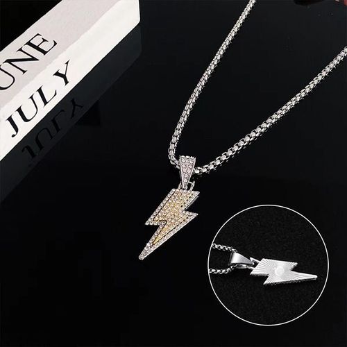 Hip Hop Lightning Pendant Necklace