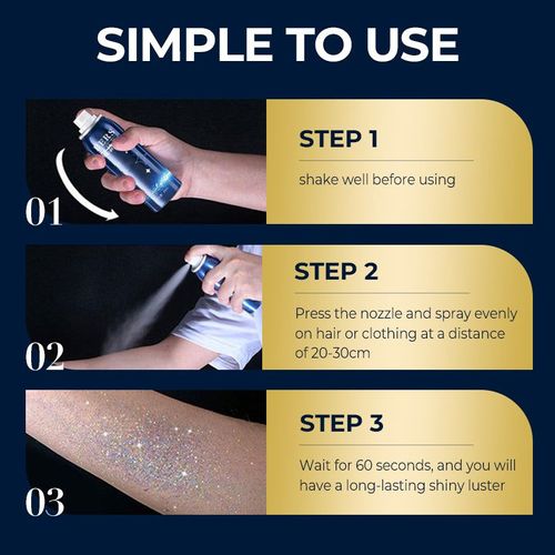 Long-Lasting Shiny Body Glitter Spray
