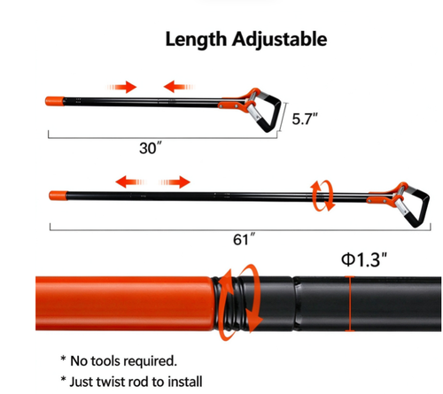Adjustable Weeding Loop Stirrup Hoe