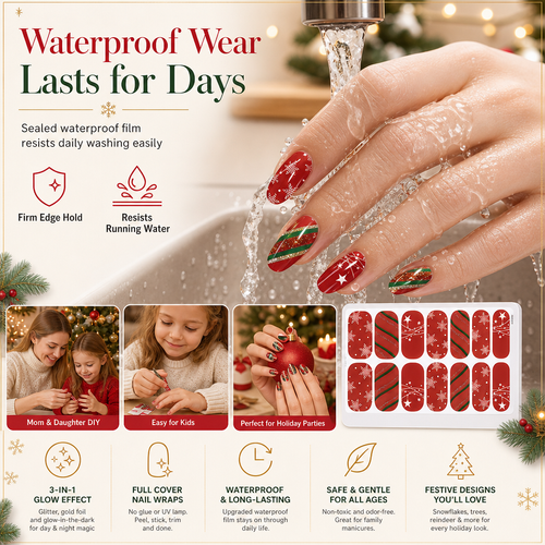 Christmas Glitter Nail Wraps