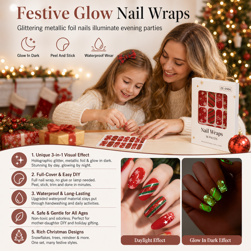 Christmas Glitter Nail Wraps