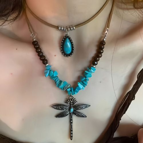 Vintage Bohemian Style Suede Layering Necklace