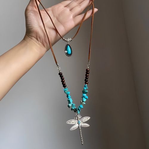 Vintage Bohemian Style Suede Layering Necklace