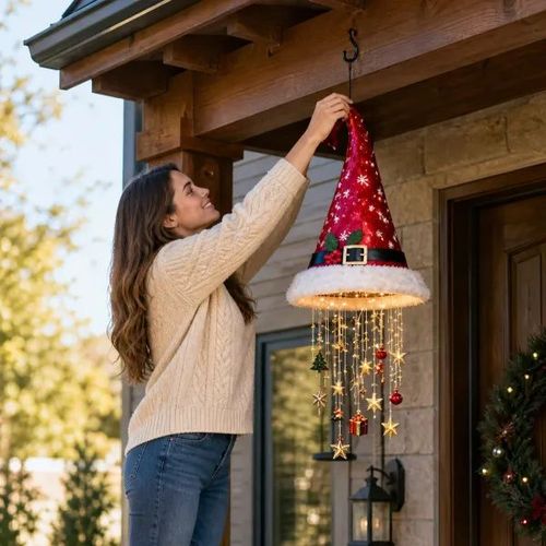 Santa Hat Hanging Chandelier