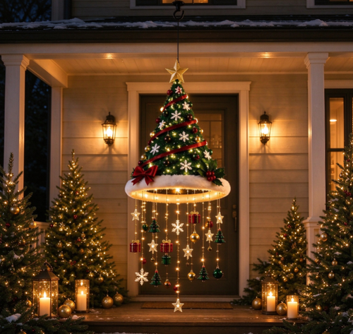 Santa Hat Hanging Chandelier