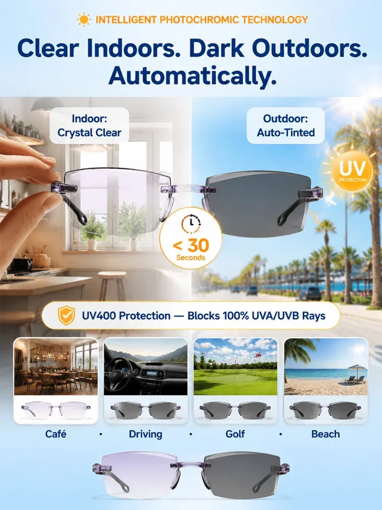 Smart Zoom Diamond-Cut Reading Glasses