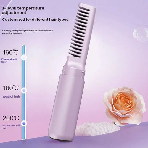 Portable Wireless Hair Straightener Comb