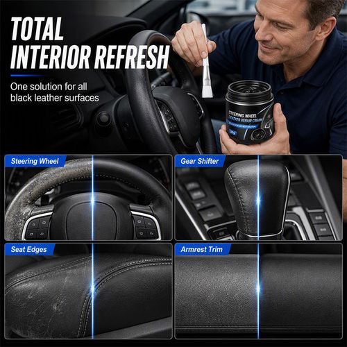 Car Steering Wheel Leather Repair Cream Black Leather