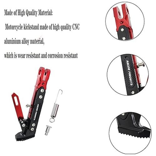 Universal adjustable side stand for motorcycles