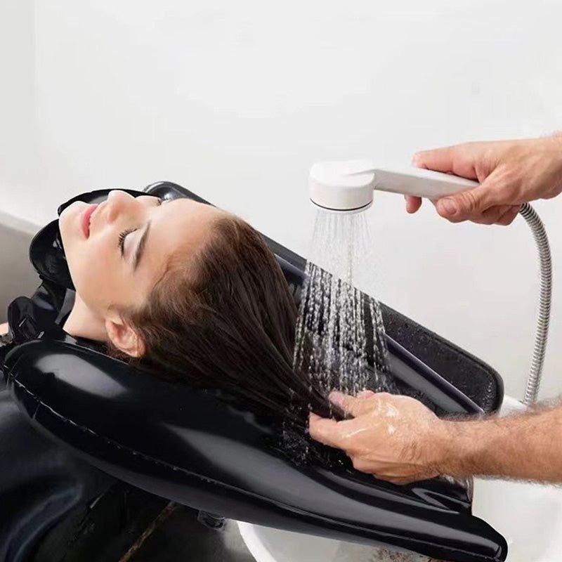 Portable Inflatable Shampoo Basin No-spill Neck Support