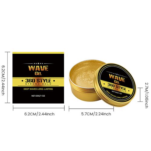 🧴 Men's Wave Styling Gel | Strong Hold, Long Lasting, Non Flaky
