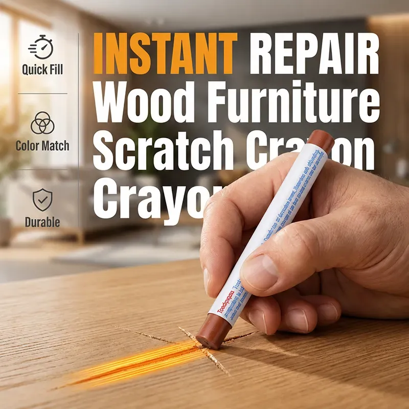 BUY 1 GET 5 !! Wood Furniture Scratch Repair Wax Crayons(Black+White+Walnut+Reddish Brown+Brown)