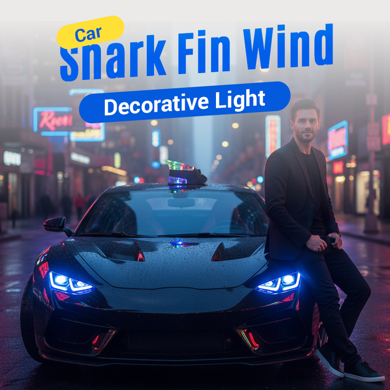 🎉Car Shark Fin Wind Decorative Light