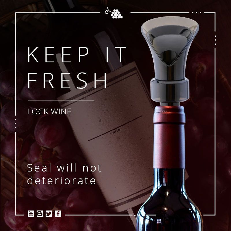 📢Buy 1  Get 1 Free🍷 2-in-1 Wine Preservative – Vacuum Pump & Sealer, Preserves Freshness & Aroma ✨