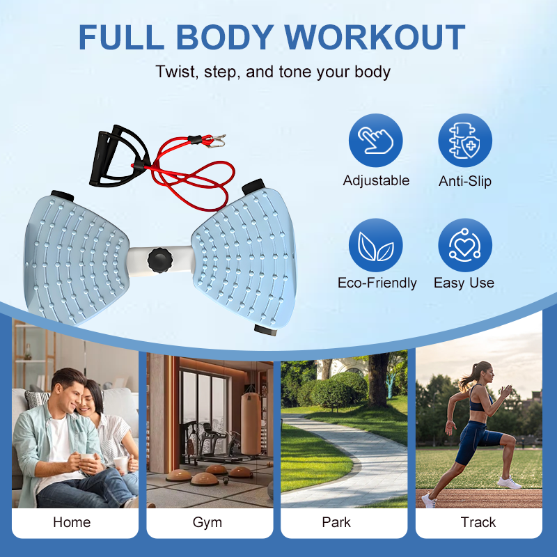 🔥Adjustable Unisex Abdominal Twister Machine Quiet Operation-blue