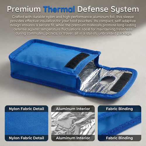 Nylon Food Pouch Insulator – Soft, insulated sleeve designed for standard 4 oz. food pouches, portable and perfectly si…