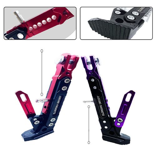 Universal adjustable side stand for motorcycles