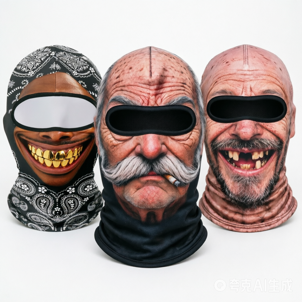 Instant Character-Switch 3D-Look Face Balaclava